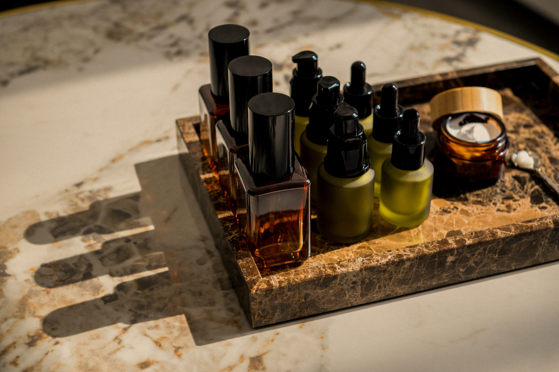 The cream and the tools of the craft, held to the House standard